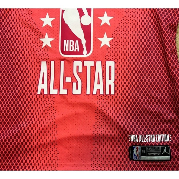 Jordan LeBron James #6 2022 NBA All-Star Game Swingman Red Jersey Mens Size 2XL - Picture 6 of 9
